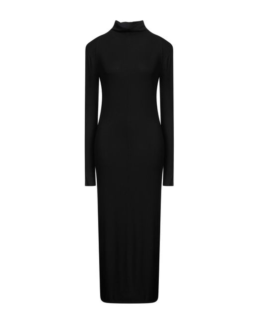Thom Krom Black Maxi Dress Viscose, Elastane