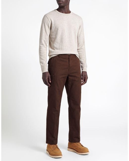 Dockers Brown Pants Cotton, Elastane for men