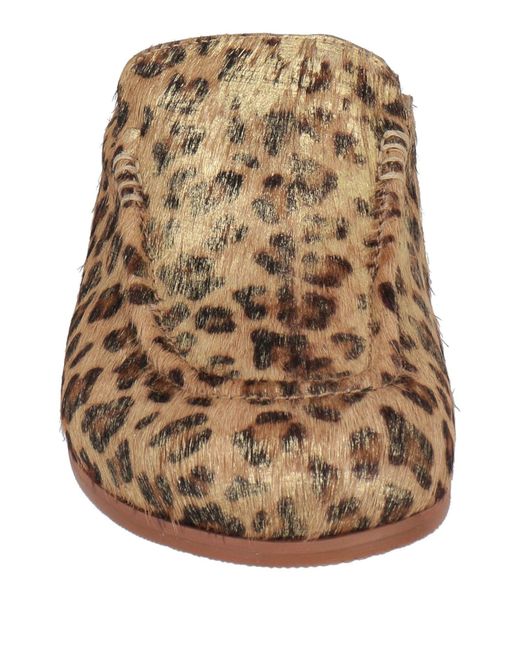 Emanuélle Vee Brown Sand Mules & Clogs Leather