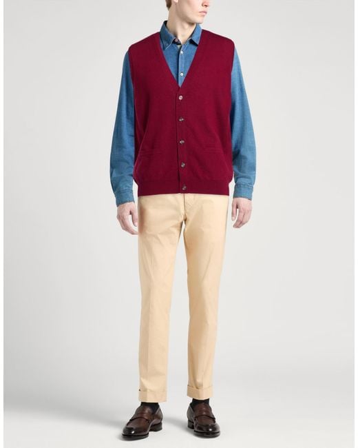 Alpha Studio Red Cardigan for men