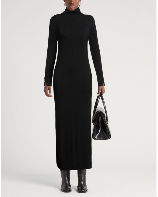 Thom Krom Black Maxi Dress Viscose, Elastane