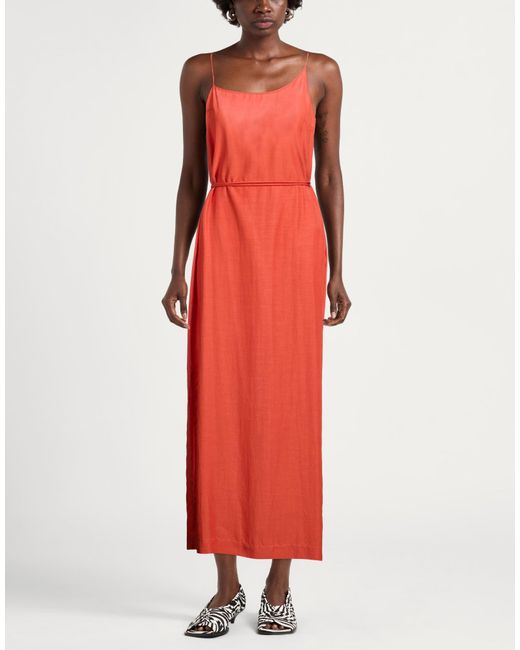 Tela Red Maxi Dress Cupro, Tencel