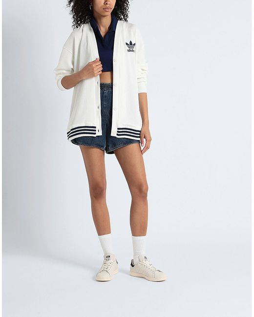 Adidas Originals White Strickjacke
