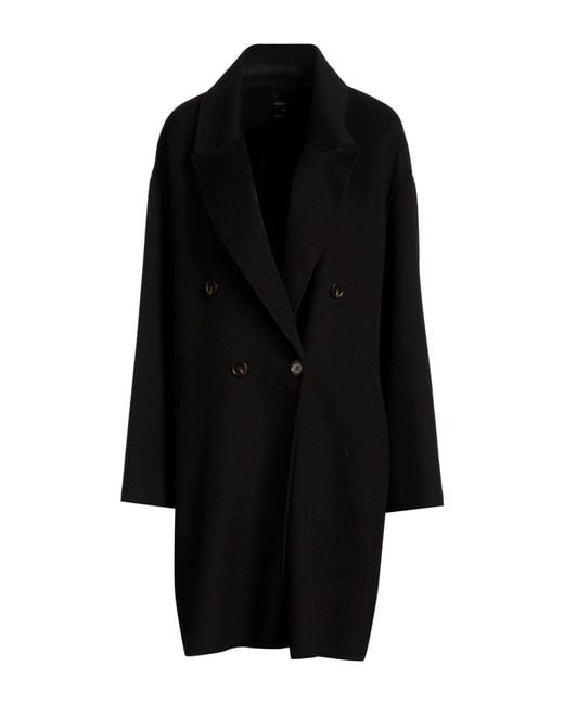 BRERAS Milano Black Coat Wool, Polyester