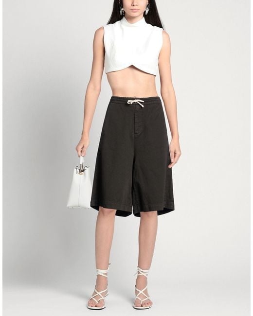 Societe Anonyme Black Dark Shorts & Bermuda Shorts Cotton