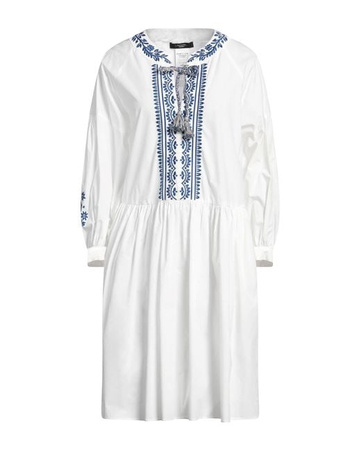 Weekend by Maxmara Blue Midi Dress Cotton, Viscose