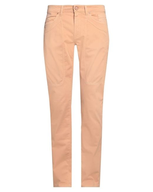 Jeckerson Natural Apricot Pants Cotton, Elastane, Polyester, Polyurethane for men