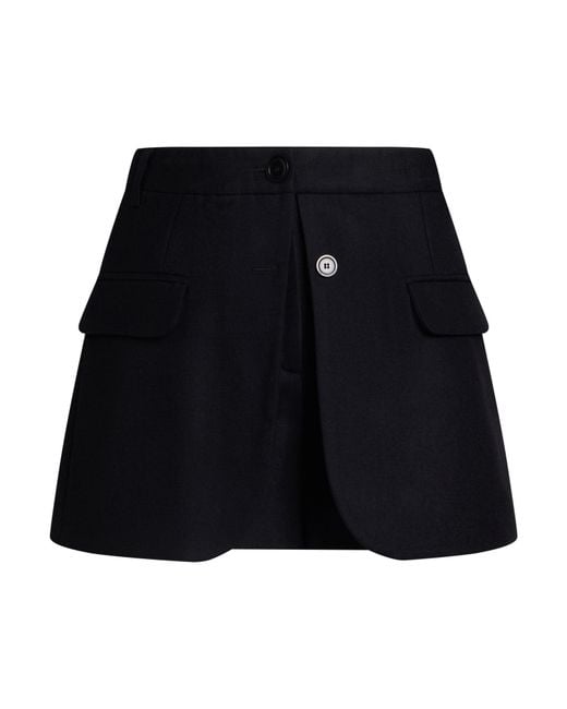 Semicouture Black Shorts & Bermuda Shorts