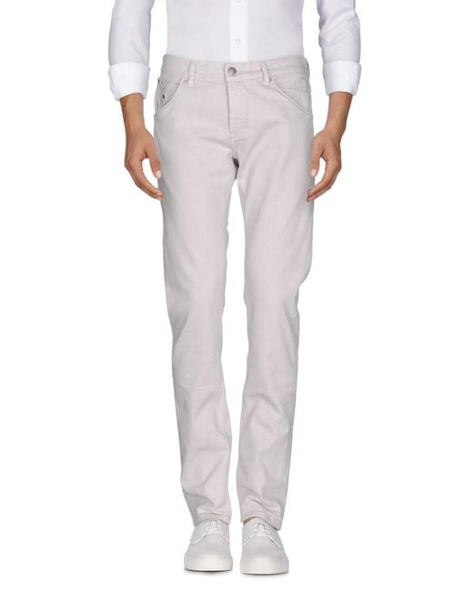 Dondup White Light Jeans Cotton for men