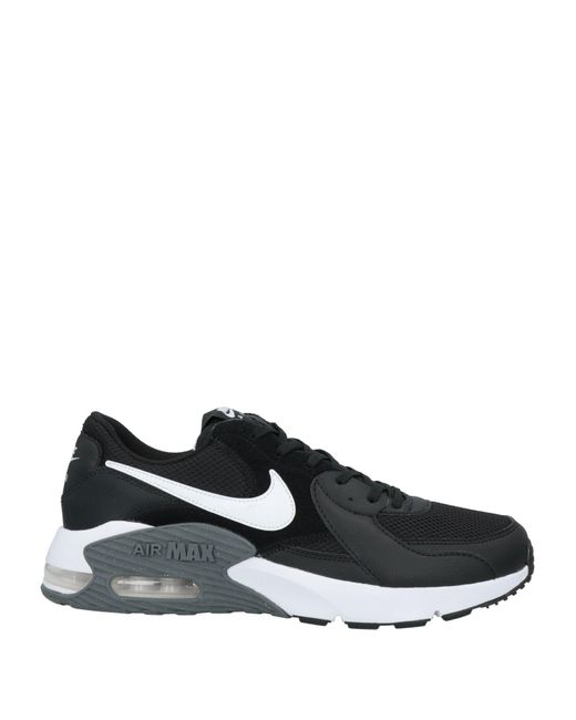 nike black leather trainers mens