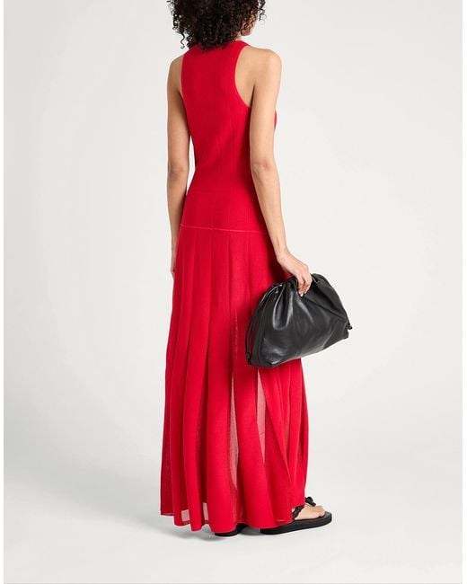 cos red maxi dress COS Women's Gathered V-Neck Maxi Dress