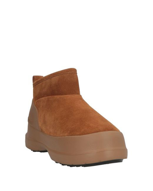 Moon Boot Brown Camel Ankle Boots Leather