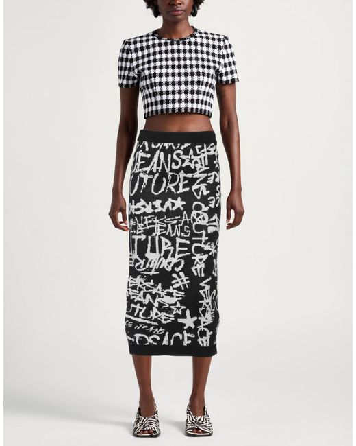 Versace Jeans Couture Black Midi Skirt
