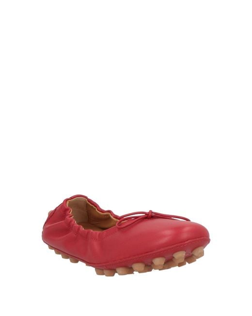 Tod's Red Ballet Flats