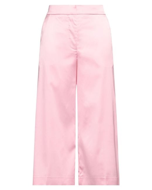Semicouture Pink Pants Acetate, Polyamide, Elastane