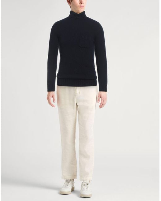 Fedeli Blue Turtleneck for men