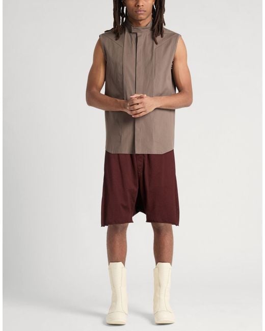 Rick Owens Purple Shorts & Bermuda Shorts Cotton, Elastane for men