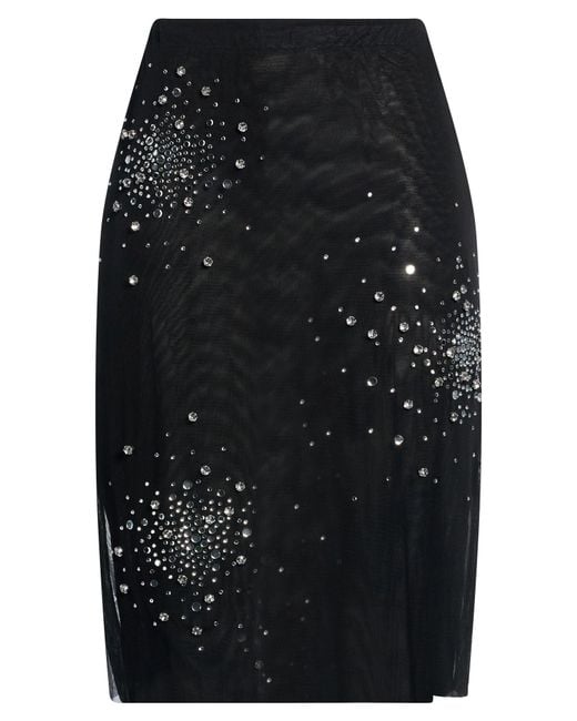 DES_PHEMMES Black Midi Skirt