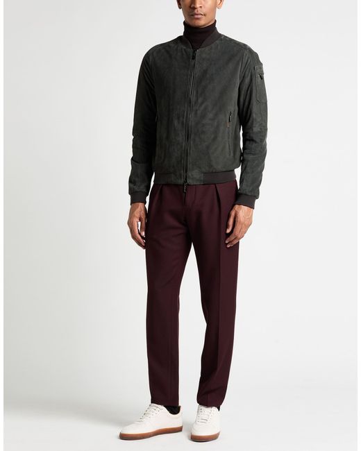 Moorer Black Jacket Leather for men