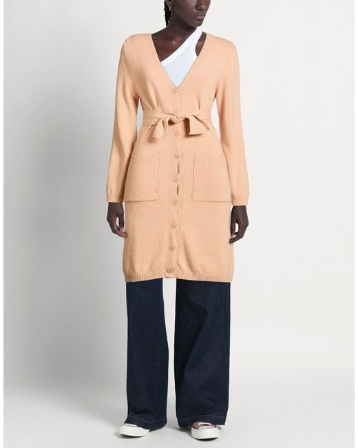 N.O.W. ANDREA ROSATI CASHMERE Natural Sand Cardigan Cashmere, Viscose, Wool, Polyamide