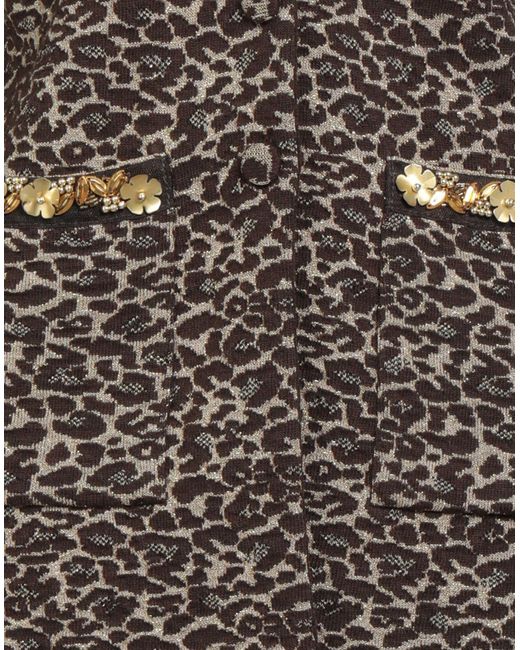 Blugirl Blumarine Brown Cardigan Acrylic, Viscose, Wool, Polyester, Polyamide