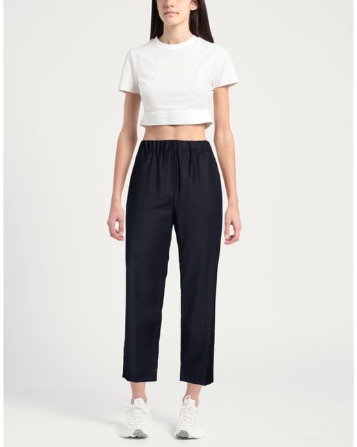 Weekend by Maxmara Blue Midnight Pants Virgin Wool, Elastane