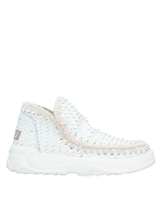 Mou White Ankle Boots