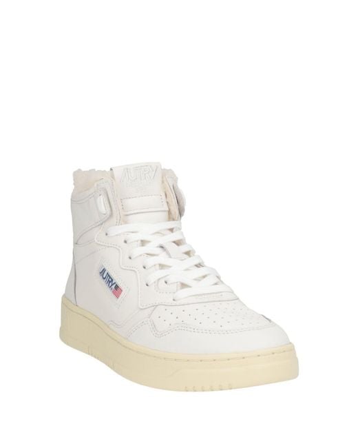 Autry White Sneakers Leather, Shearling