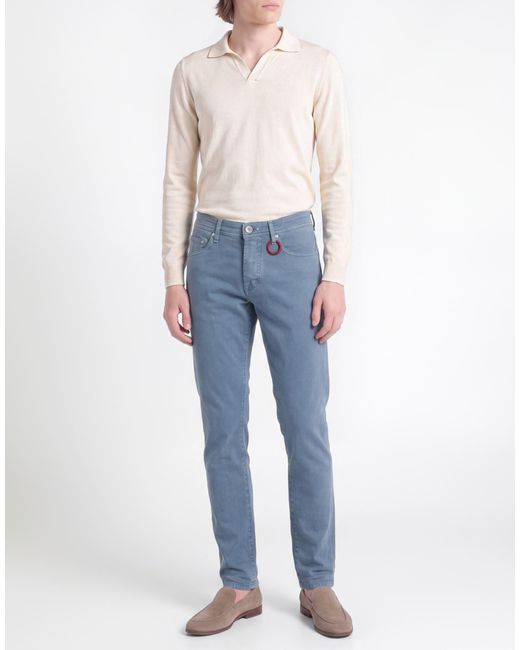 Tramarossa Blue Pants Cotton, Elastane for men