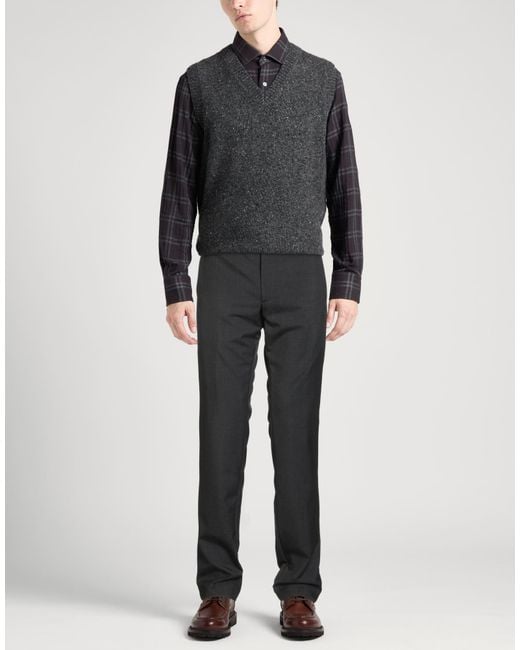 Santaniello Gray Pants Wool for men