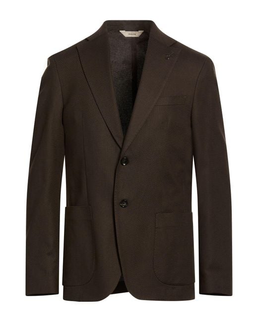 Paoloni Black Blazer Cotton, Elastane for men