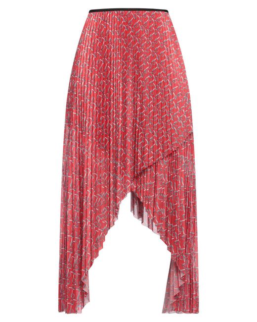 Burberry Red Maxi Skirt Polyester