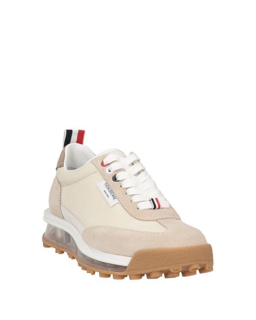 Thom Browne White Sneakers Leather, Textile Fibers