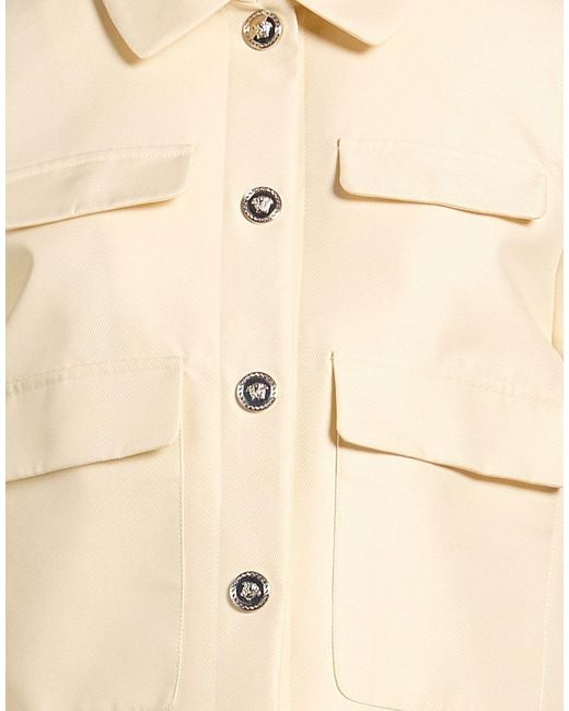 Versace Natural Ivory Jacket Polyester, Silk