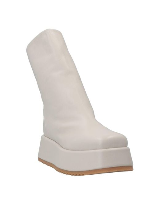Halmanera White Ankle Boots