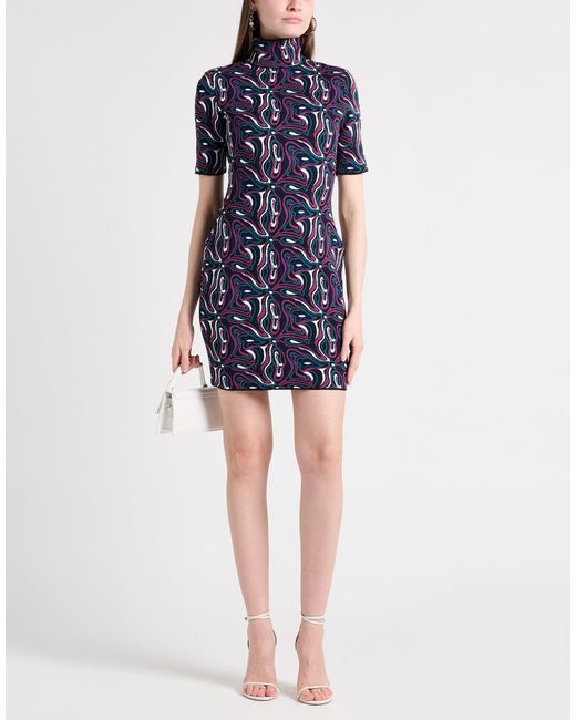 Emilio Pucci Blue Mini Dress Polyamide