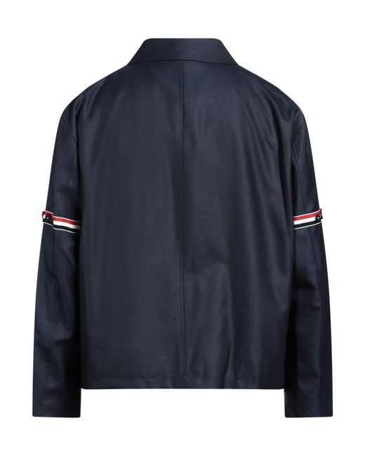 Thom Browne Blue Jacket Wool for men