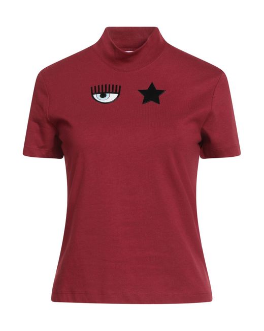 Chiara Ferragni Red T-Shirt Cotton