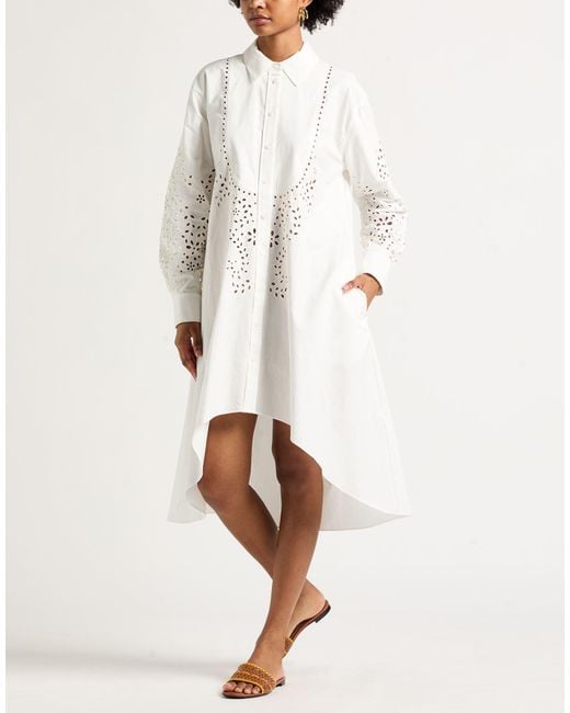 Self-Portrait White Mini Dress