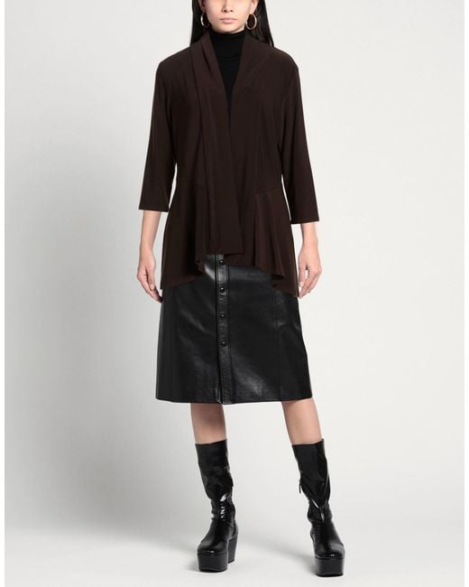 FRANK LYMAN Black Dark Cardigan Polyester, Elastane