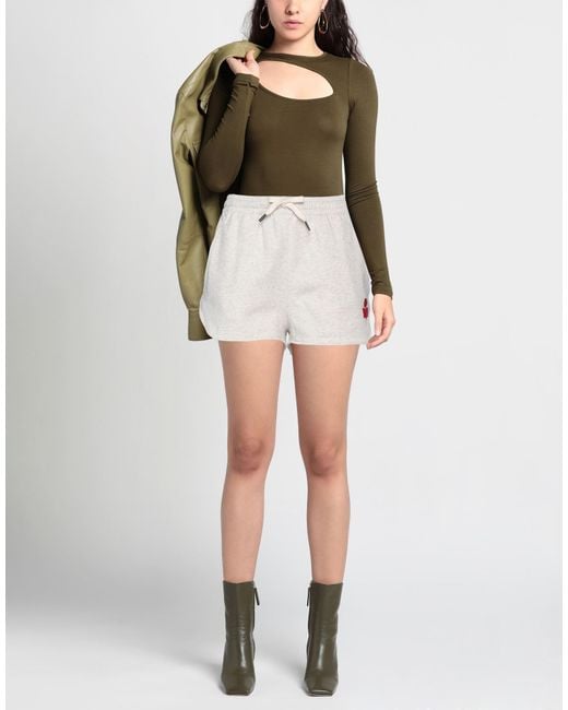 Isabel Marant White Ivory Shorts & Bermuda Shorts Cotton, Recycled Polyester