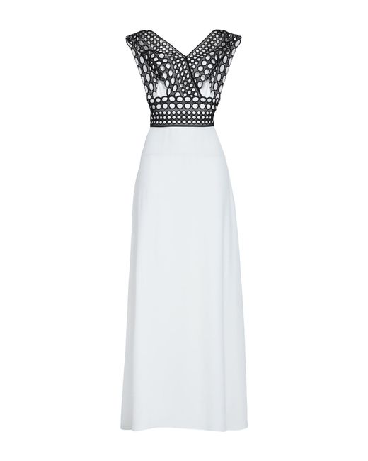Trussardi White Maxi-Kleid