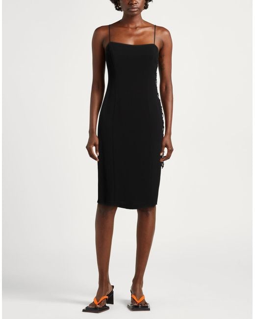 Hanita Black Midi-Kleid