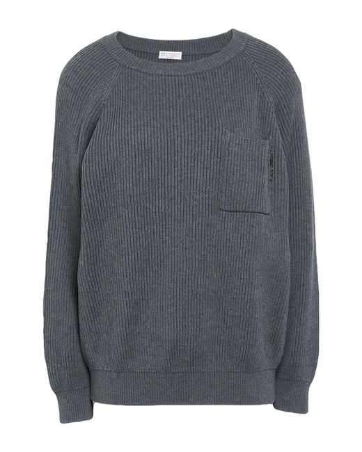 Brunello Cucinelli Gray Sweaters
