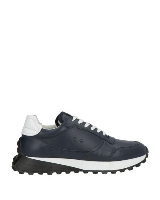 Harmont & Blaine Blue Sneakers Leather, Textile Fibers for men