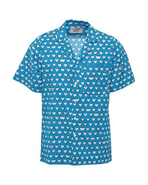 ALESSANDRO ENRIQUEZ Blue Shirt for men