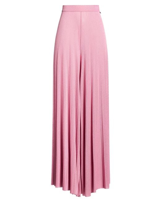 Liu Jo Pink Pants Viscose, Polyamide, Metallic Polyester, Elastane