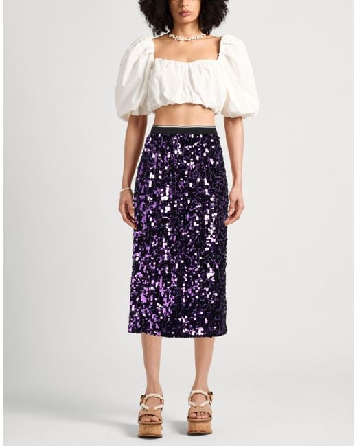 Plan C Blue Midi Skirt