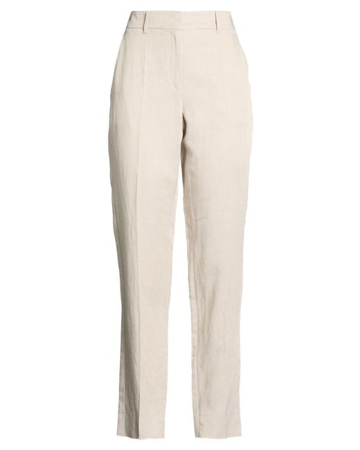 Emporio Armani Natural Pants Viscose, Linen, Cotton