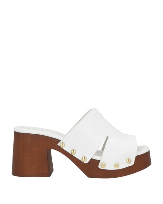 Nila & Nila White Mules & Clogs